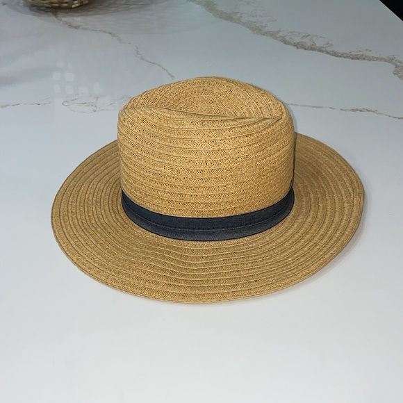 The Hatter Company Straw Sun Hat with Black Band / Charcoal - Picture 3 of 10